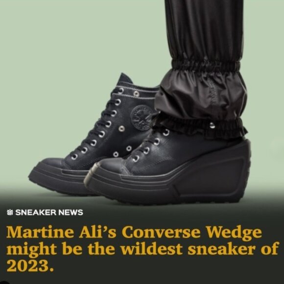 NIB Martine Ali x Converse Chuck 70 De Luxe Wedge High Top Sneaker Size 6 - Picture 5 of 16